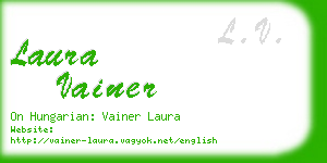 laura vainer business card